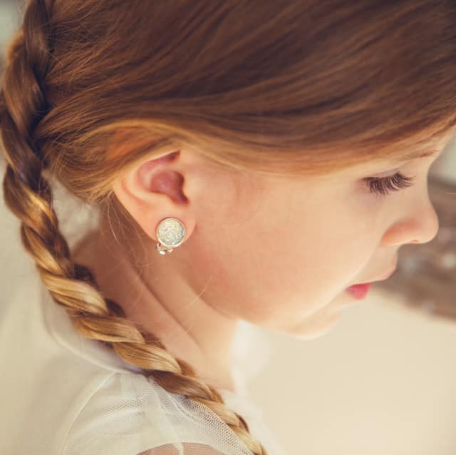 Kids girls earrings sparkle clip on nz