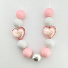 Hearts Bubblegum Bead Necklace