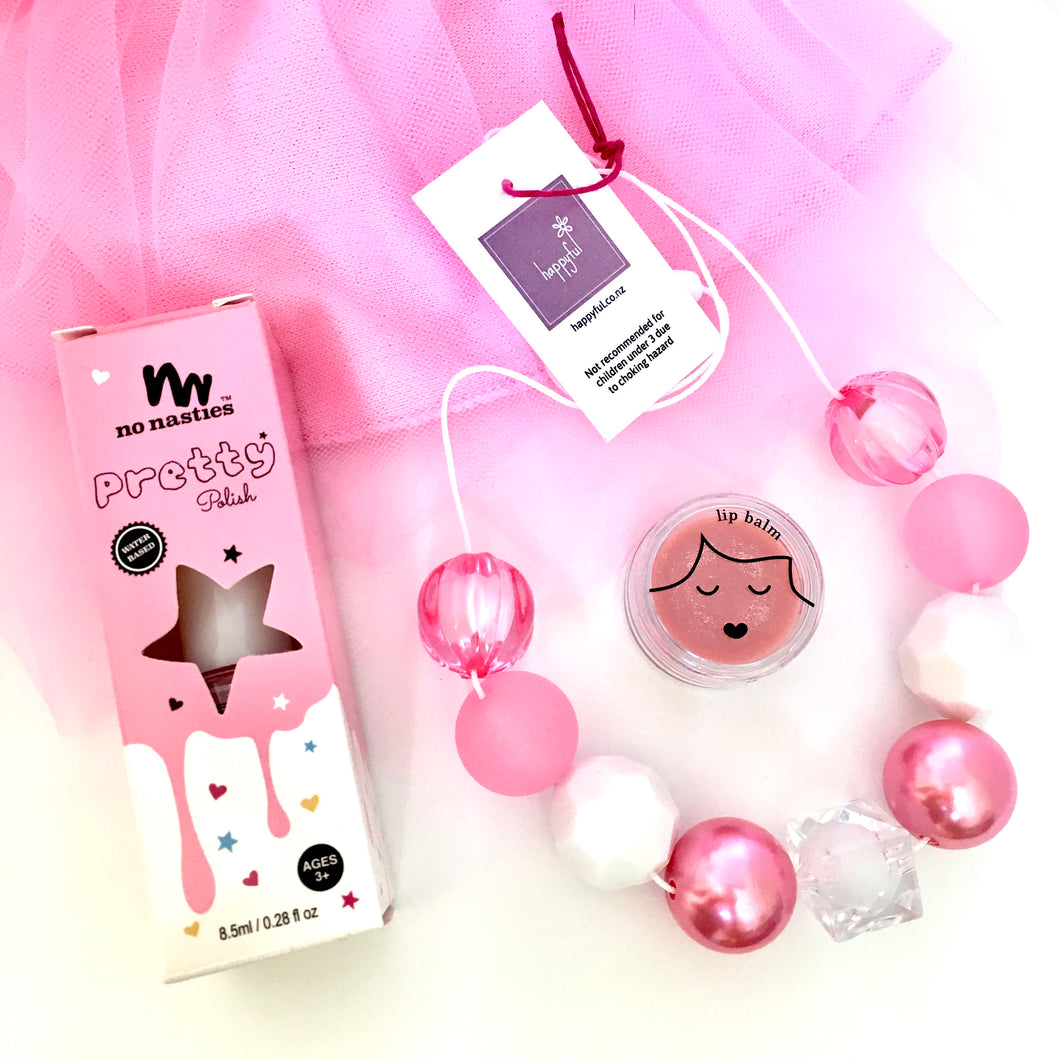 Marshmallow Pink Bubblegum Bead Necklace