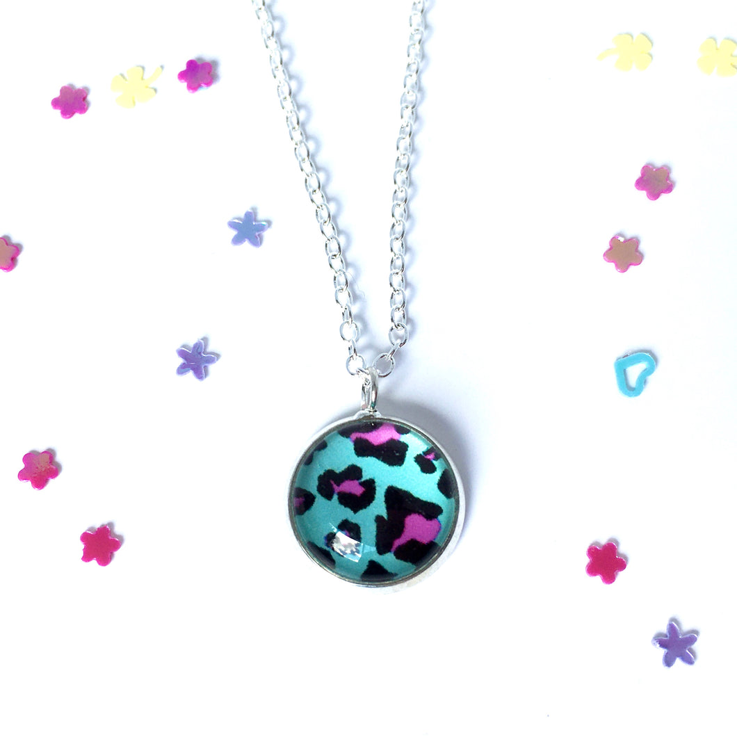 Girls Leopard Print Necklace