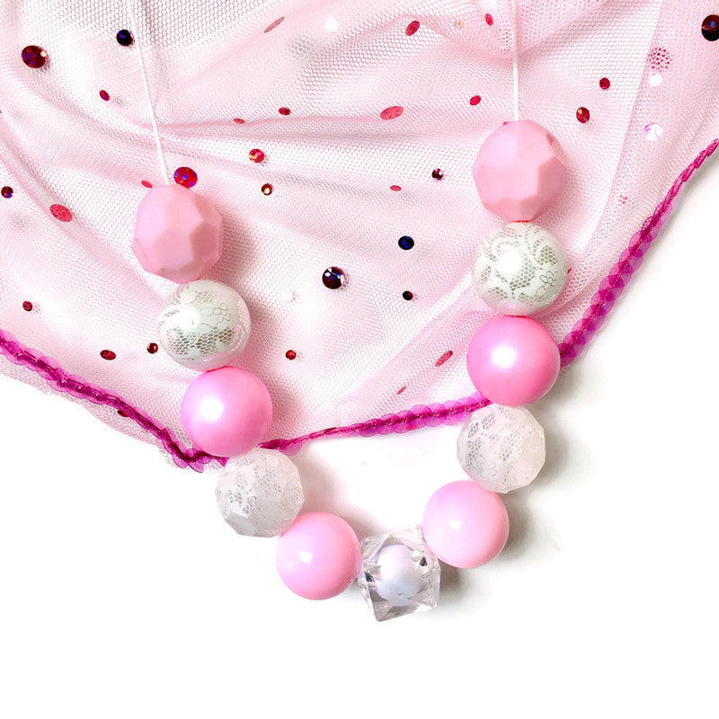 Lace Princess Bubblegum Bead Necklace