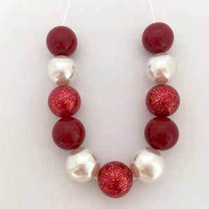 Berry Sparkle Bubblegum Bead Set