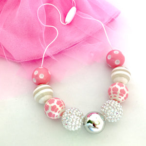 Disco Bubblegum Bead Necklace